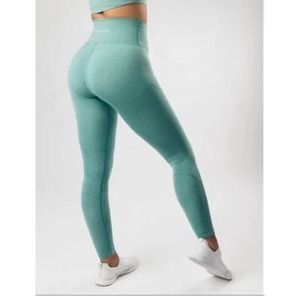 Alphalete | OG Revival Jade Teal Full Length Workout High Waist Leggings Pants S
